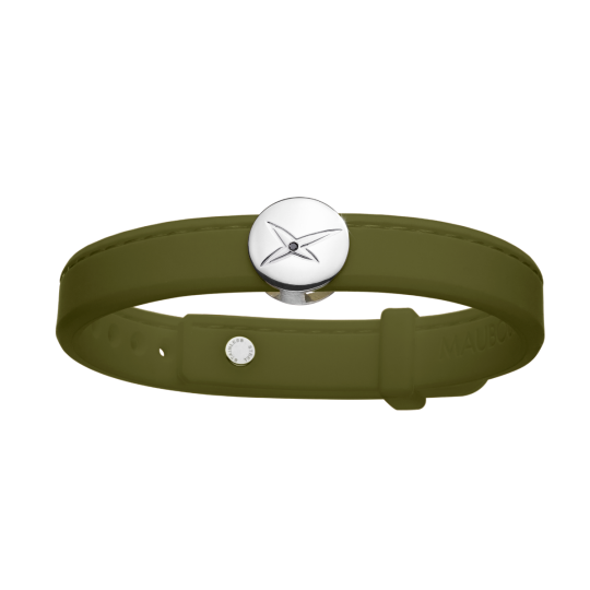 Bracelet Leonard and Suzan of the Valley kaki, argent, homme