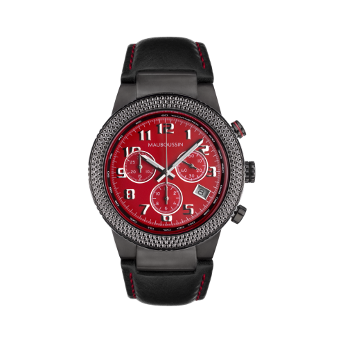 Montre First Day Watch Cadran Rouge Bracelet Cuir VP2017