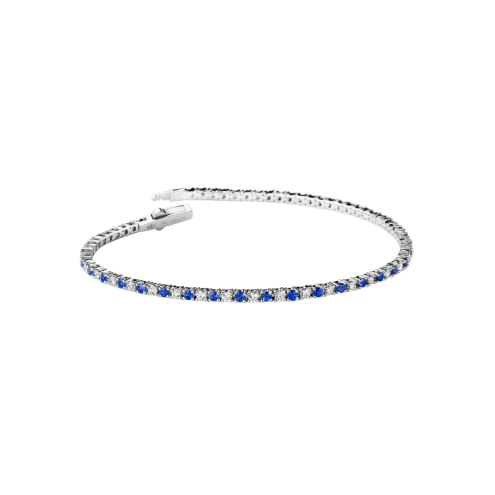 Bracelet Tu es ma rivière d'amour, saphirs