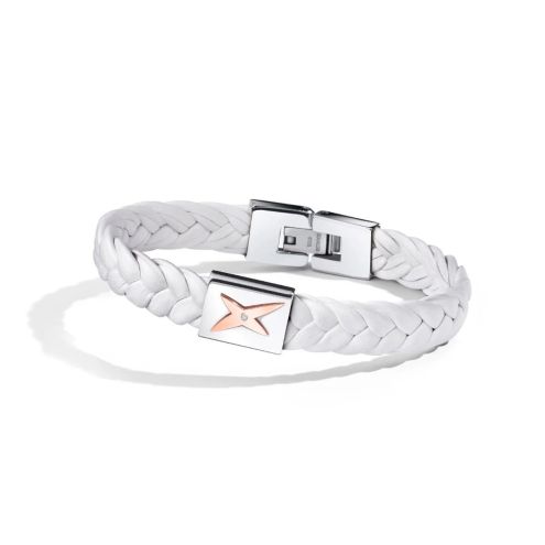 Bracelet Mec j'te Kiff, blanc - Taille 15