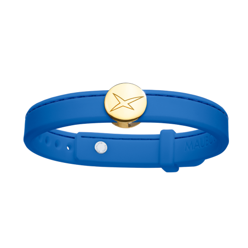 Bracelet Leonard and Suzan of the Valley bleu cobalt, or jaune, homme