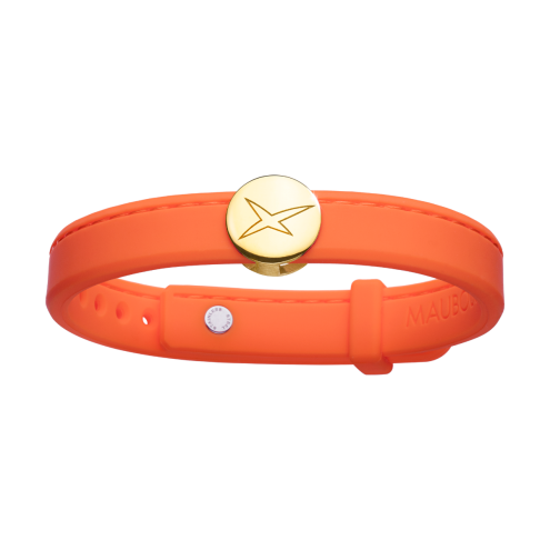 Bracelet Leonard and Suzan of the Valley orange, or jaune, homme