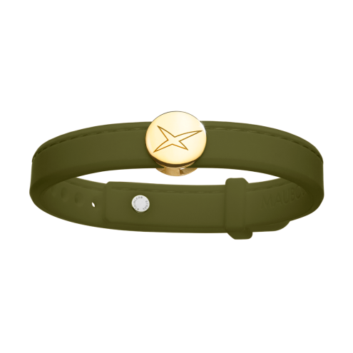 Bracelet Leonard and Suzan of the Valley kaki, or jaune, homme