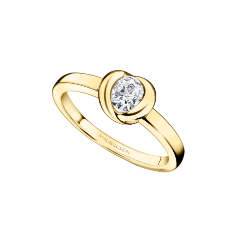 Gold Swan N°3 solitaire ring