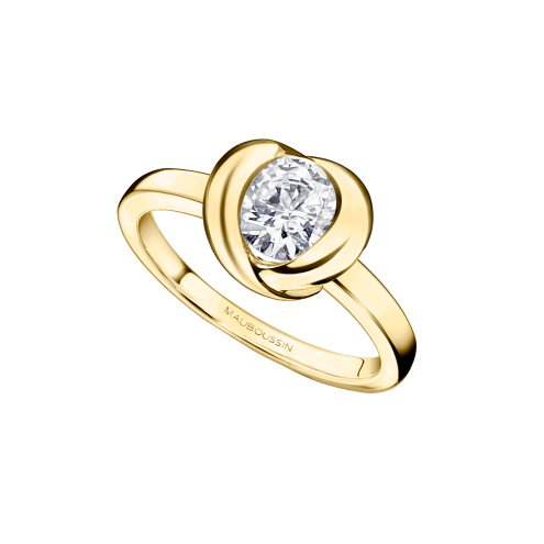 Gold Swan N°7 solitaire ring