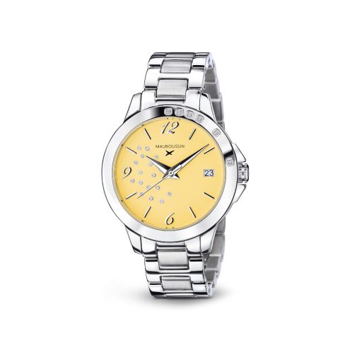 So Urgent watch, yellow dial
