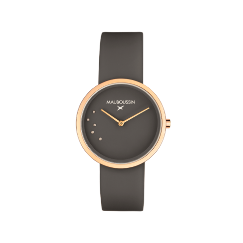  L'Heure Caramel watch, cocoa, round 