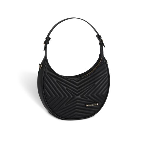 Half-Moon Bag "Une Femme dans la Ville" in Black Leather