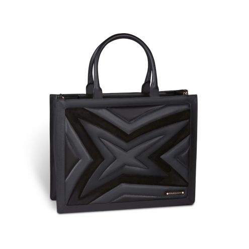 Sac cabas GM Une Princesse dans la Ville, patchwork noir