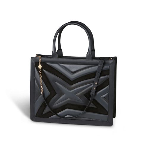 Sac cabas GM Une Princesse dans la Ville, patchwork noir