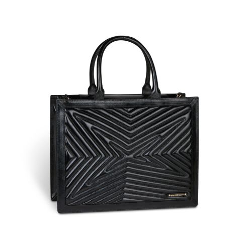 Sac cabas GM Une Princesse dans la Ville, noir vernis