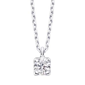 Monture de pendentif 4 griffes avec diamant HSI env. 0,20 ct offert dans le cadre de notre offre diamant