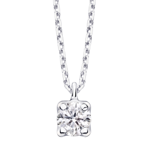 Monture de pendentif 4 griffes avec diamant HSI env. 0,30 ct offert dans le cadre de notre offre diamant