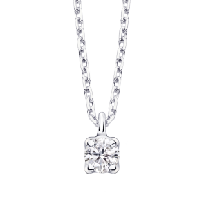 Monture de pendentif 4 griffes avec diamant HSI env. 0,10 ct offert dans le cadre de notre offre diamant