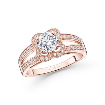Mauboussin Solitaire Chance of Love No 10 or rose et diamants