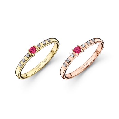 Rubis on sale bague or