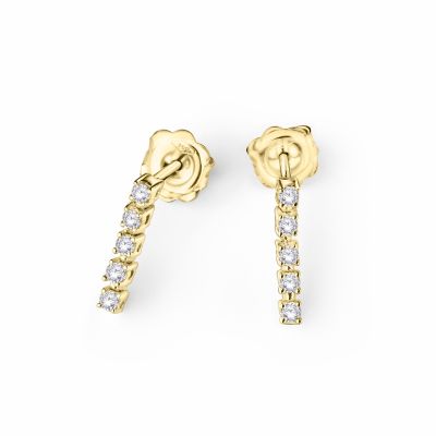 Mauboussin Boucles d oreilles Trois grains d amour Or jaune diamants
