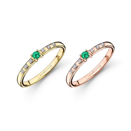 Mauboussin Bague Capsule d emotion emeraude et diamants