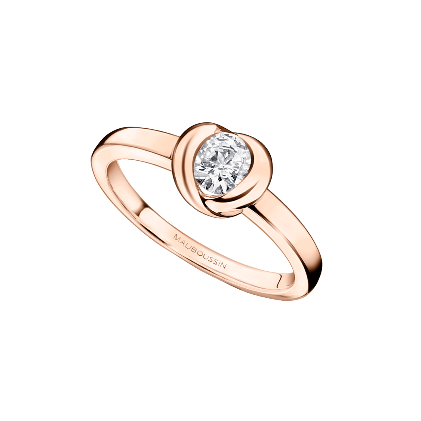 Gold Swan N°3 Solitaire Ring