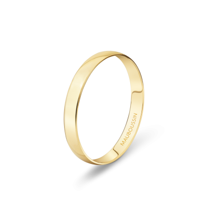 Évidence-Paradis all-gold wedding band 2,5 mm