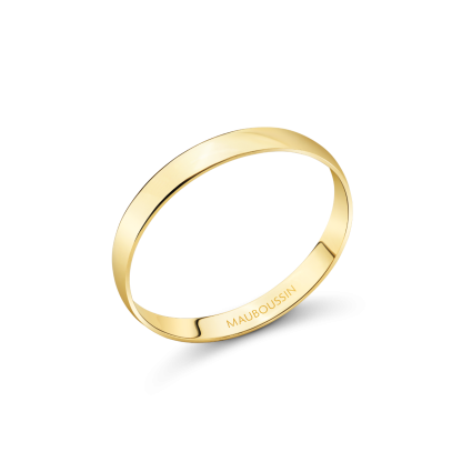 Évidence-Paradis all-gold wedding band 2,5 mm