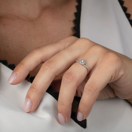 Vie, Liberté & Amour solitaire ring