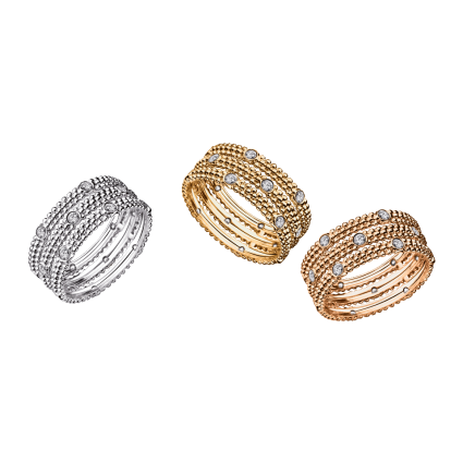 Bague Le Premier Jour, 3 rangs diamants