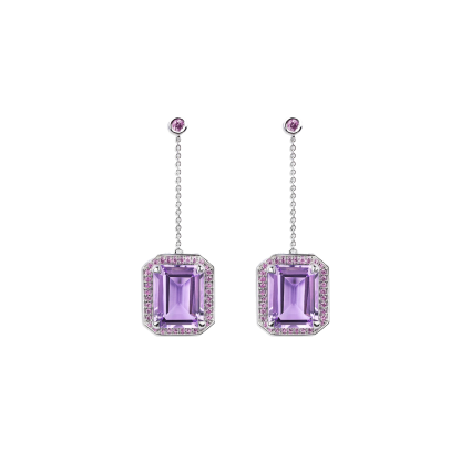 Boucles d'oreilles Como 1953 am&eacute;thyste