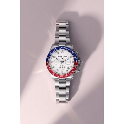 Montre Rage de Vivre Acier fond bleu