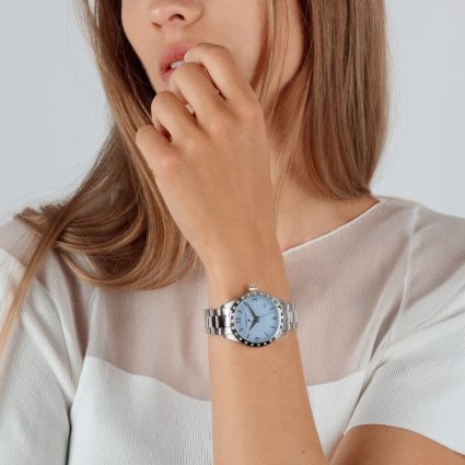 Montre Il est Grand Temps bleue
