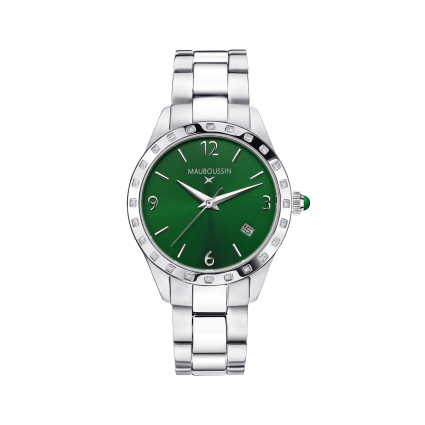 Montre Il est Grand Temps verte