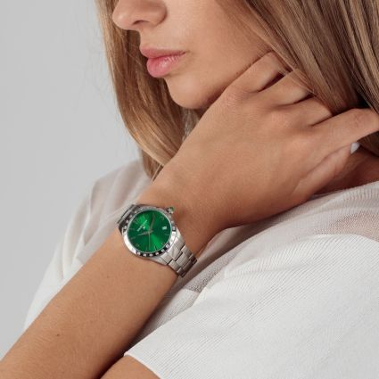 Montre Il est Grand Temps verte