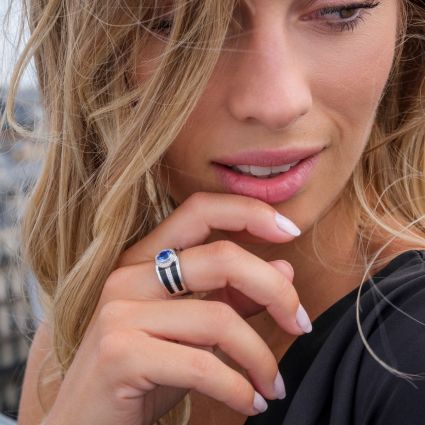 Bague Bonbon Bleu