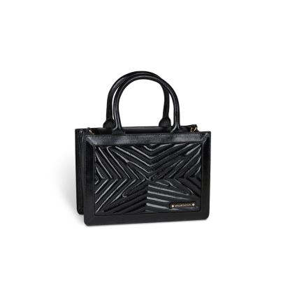 Sac cabas PM Une Princesse dans la Ville, noir vernis