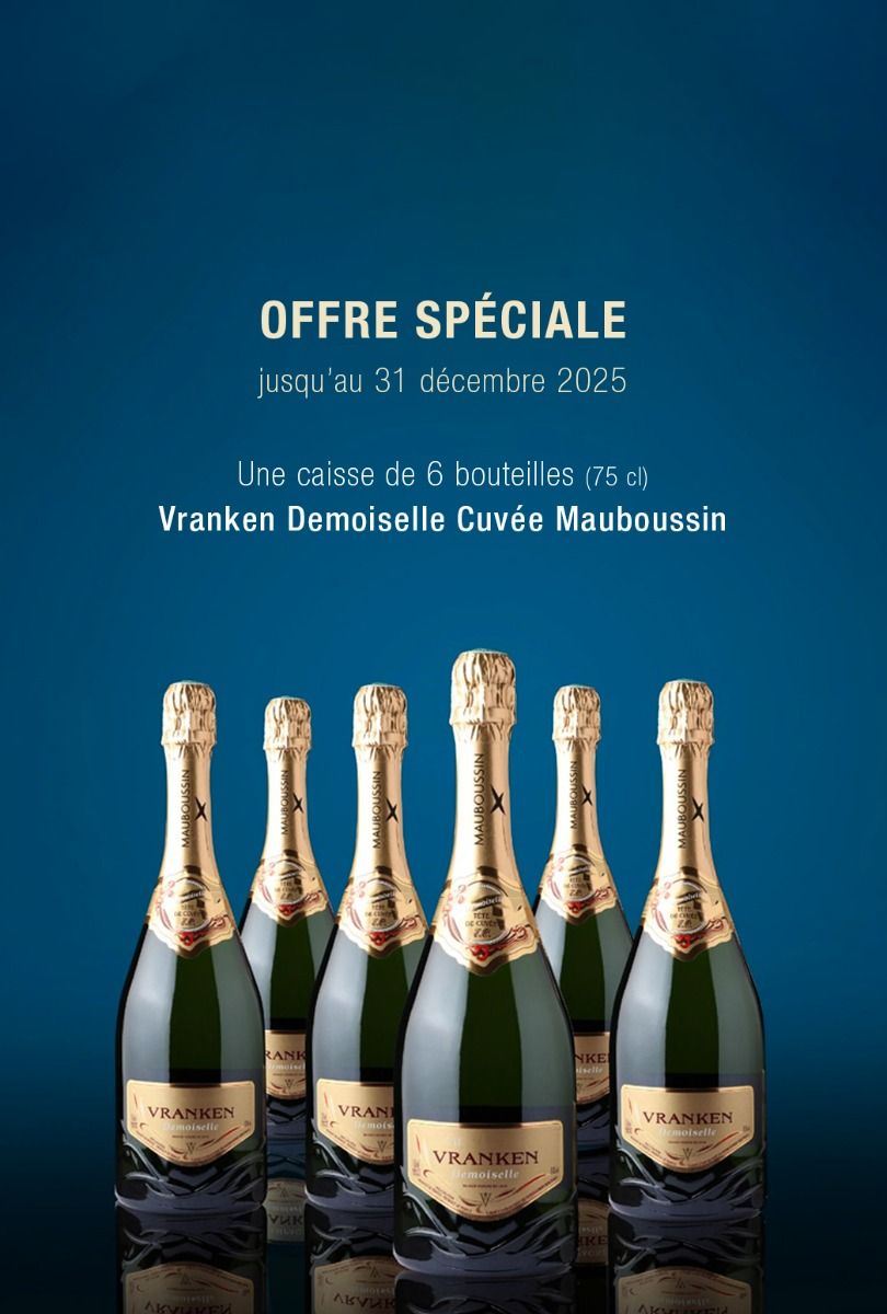 Une caisse de Vranken Demoiselle cuvée Mauboussin