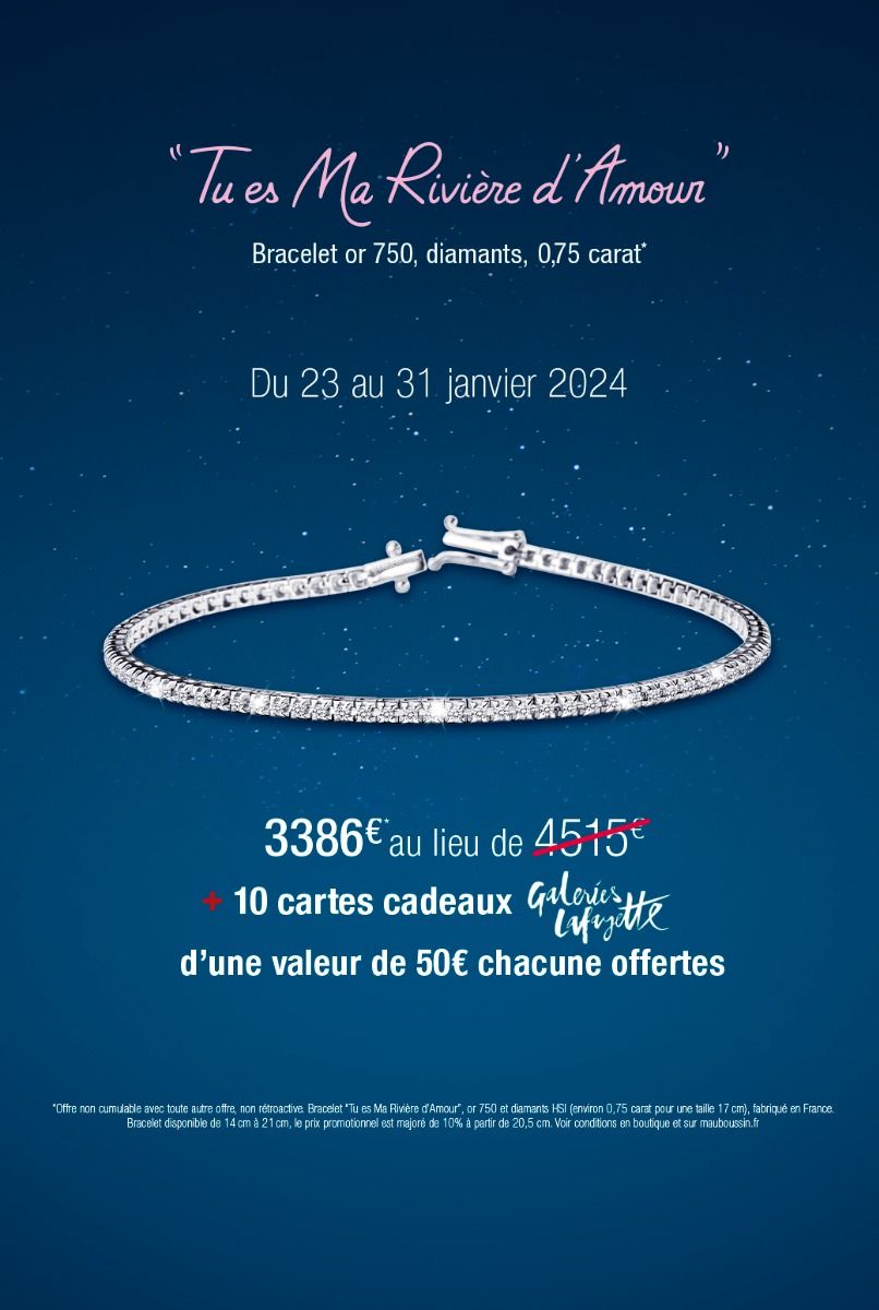 Offre bracelet Rivière 0,75 ct