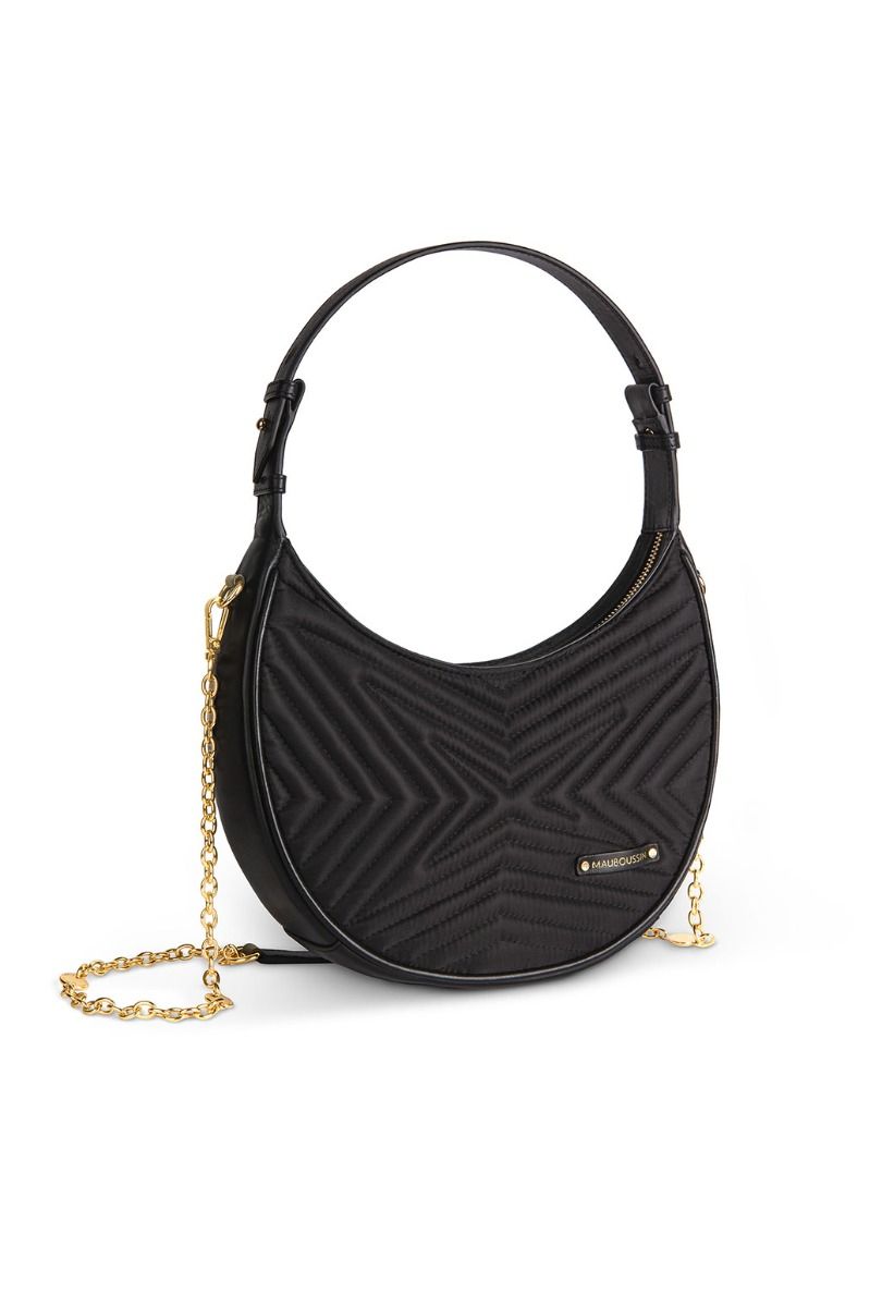 Sac demi-lune Une Femme dans la Ville, nylon noir