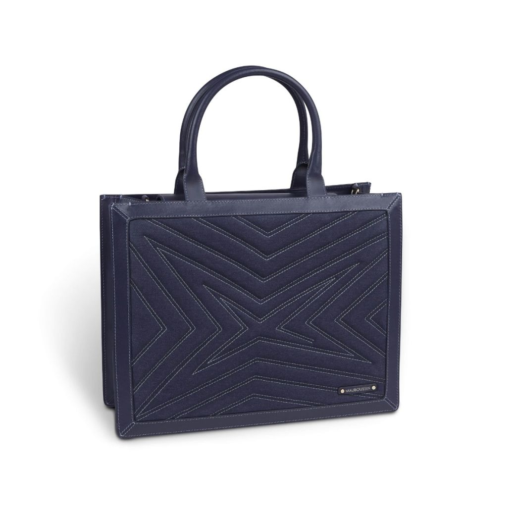 Sac cabas GM Une Femme dans la Ville, indigo