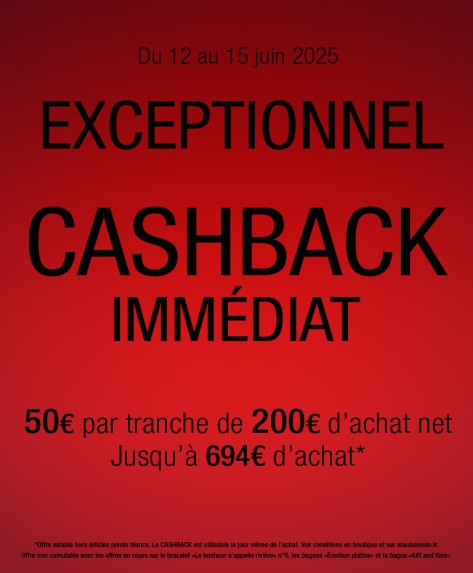 Offre CASHBACK