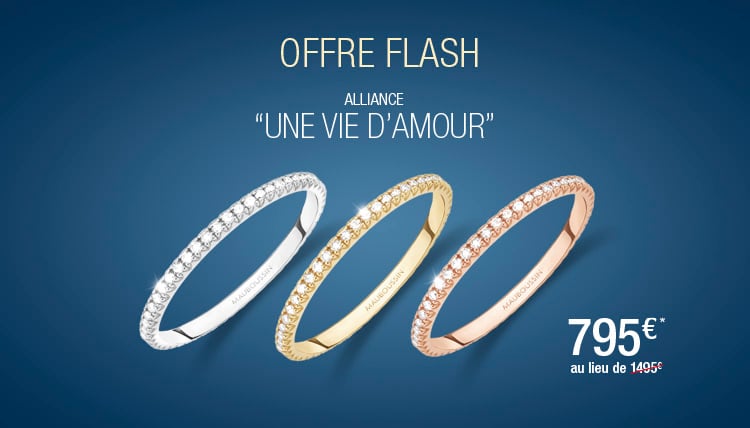 Offre de lancement sur les alliances "Une Vie d'Amour"