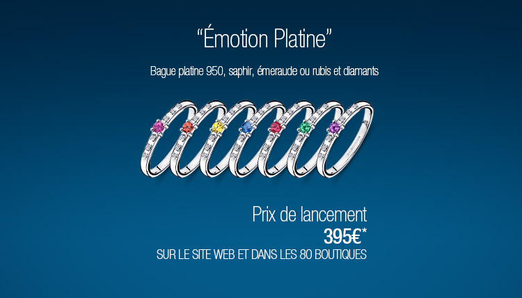 Offre spéciale sur les bagues "Émotion Platine"