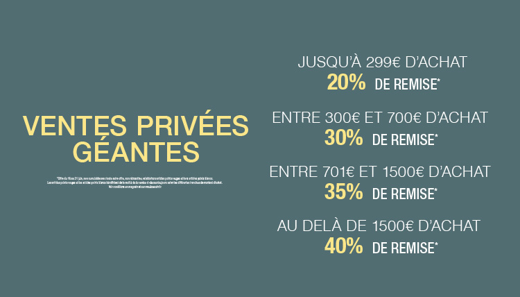 Ventes privées géantes 