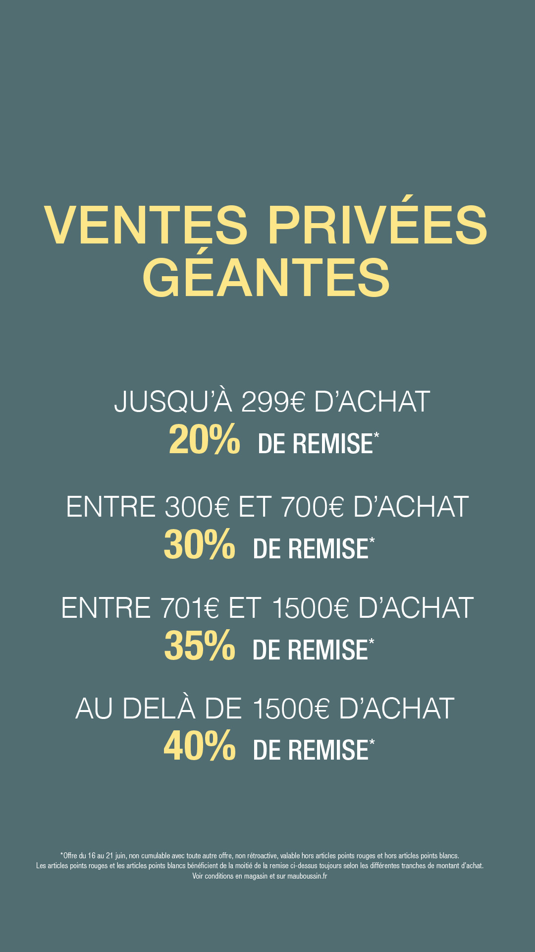 Ventes privées géantes 