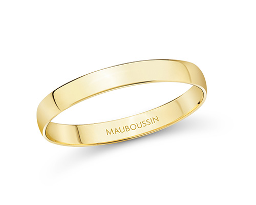 Alliance or jaune 25mm femme - Collection mariage Mauboussin