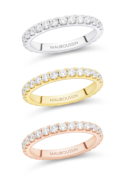 Alliance Mauboussin en diamant tour complet d'un carat "Evidence-Paradis"
