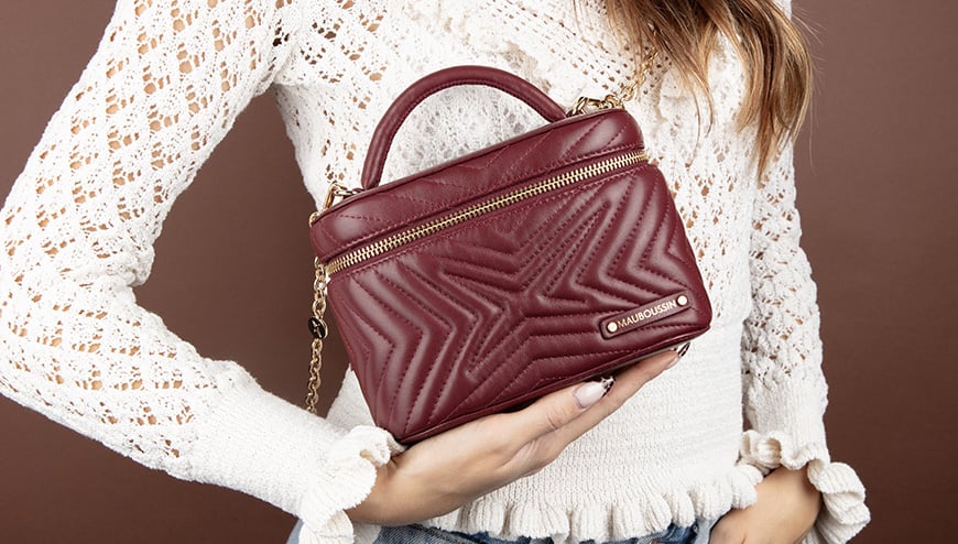 Sac vanity bordeaux Mauboussin Juste et Légitime Sac vanity bordeaux Mauboussin Juste et Légitime
